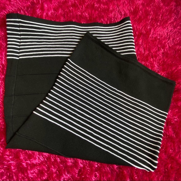 Black and White Stripped Bandage Mini Dress Top Skirt Size XS - Picture 4 of 10